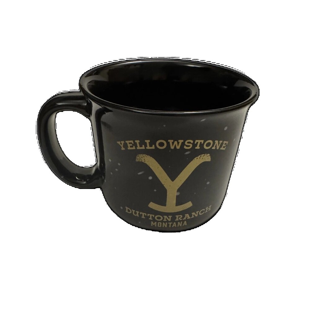 Yellowstone Dutton Ranch "Protect This Family" Speckled Vtg Style BLK Coffee Mug